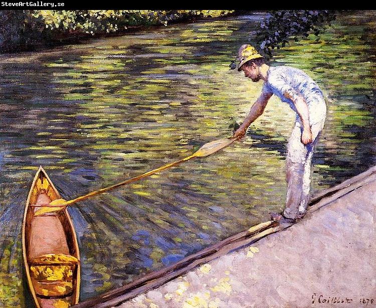 Gustave Caillebotte Boater Pulling on His Perissoire